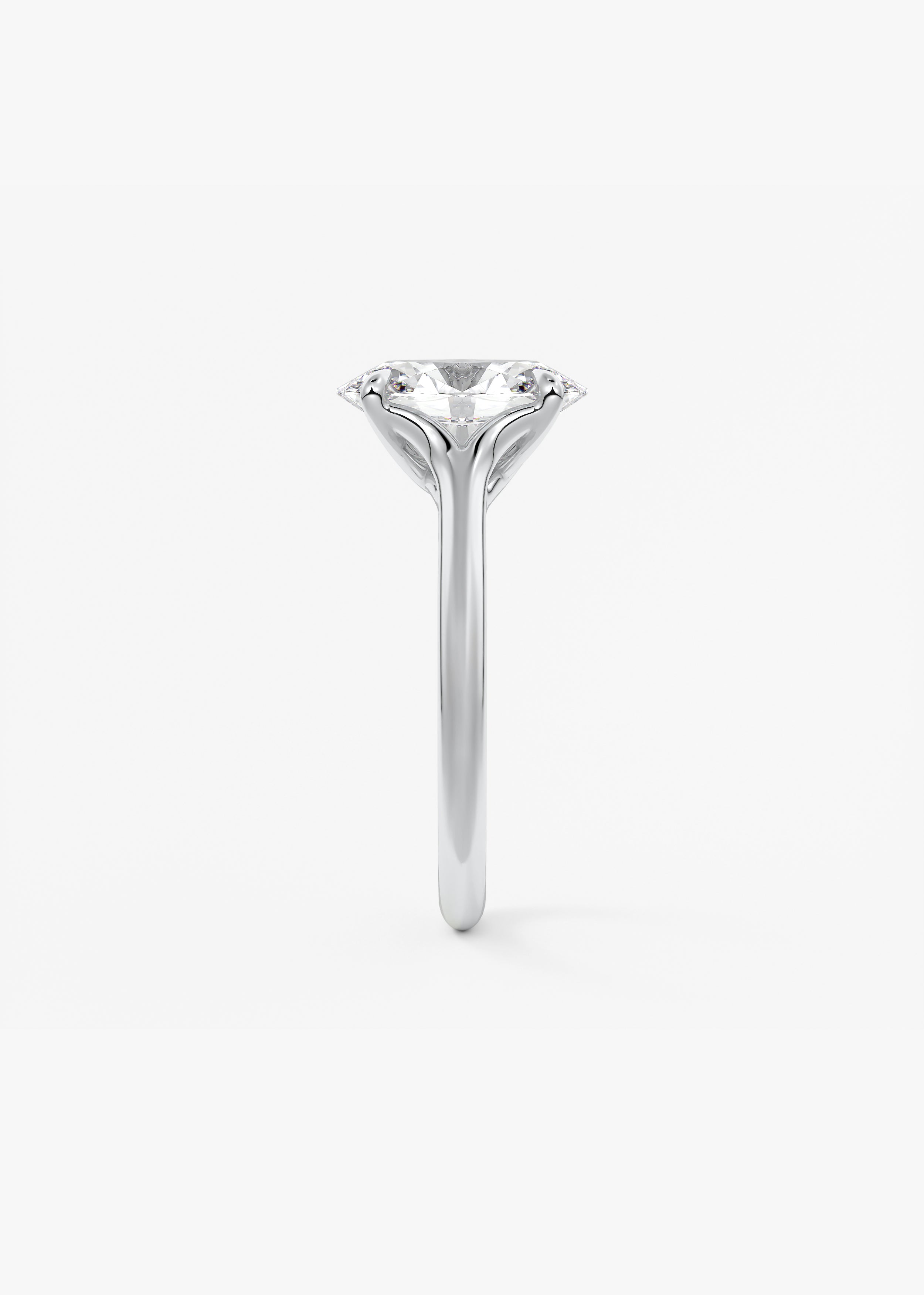 Oval Split Shank Lab Grown Diamond Engagement Ring