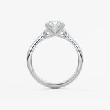 Oval Split Shank Lab Grown Diamond Engagement Ring