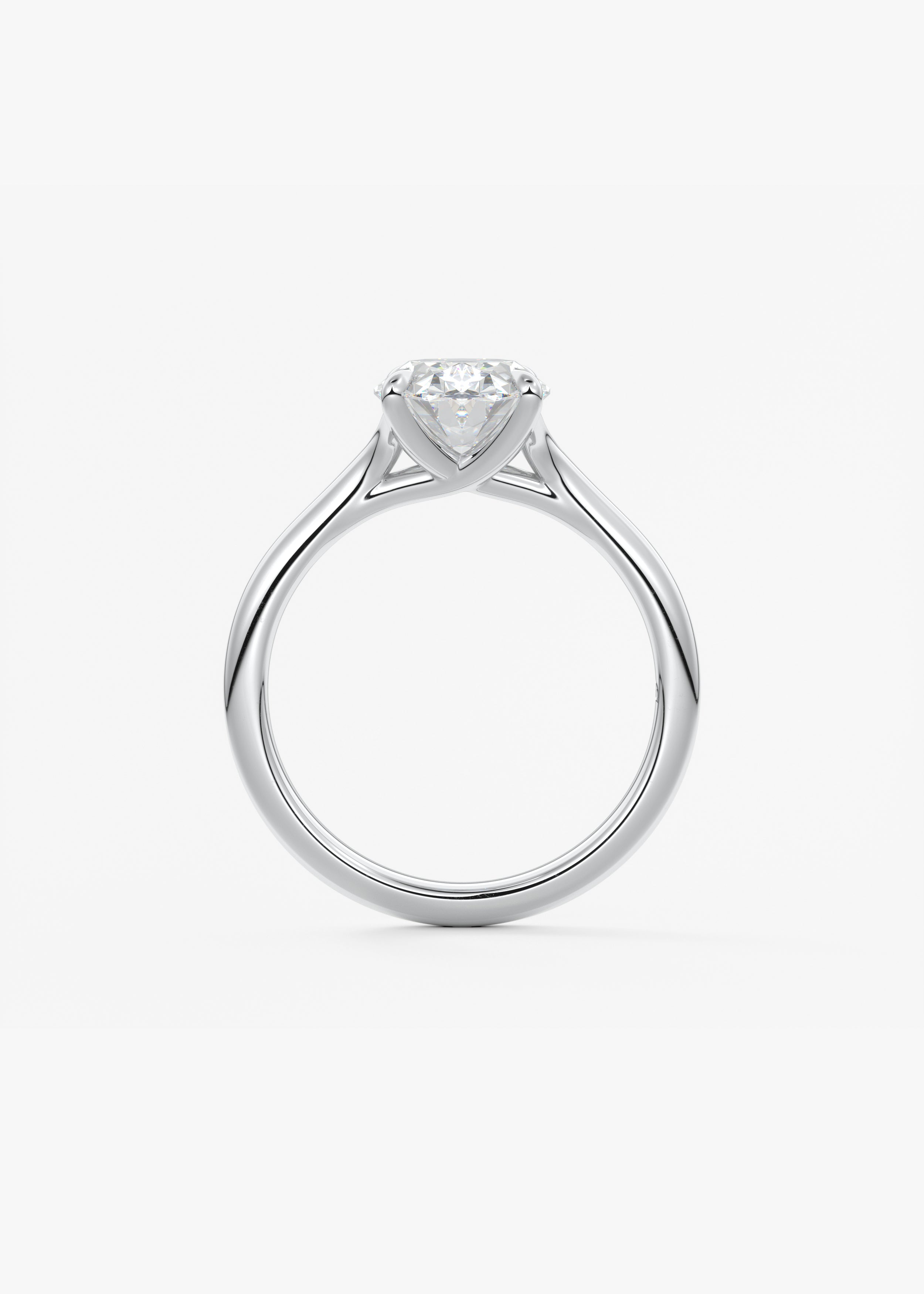 Oval Split Shank Lab Grown Diamond Engagement Ring