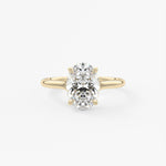 Oval Split Shank Lab Grown Diamond Engagement Ring