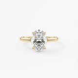 Oval Split Shank Lab Grown Diamond Engagement Ring