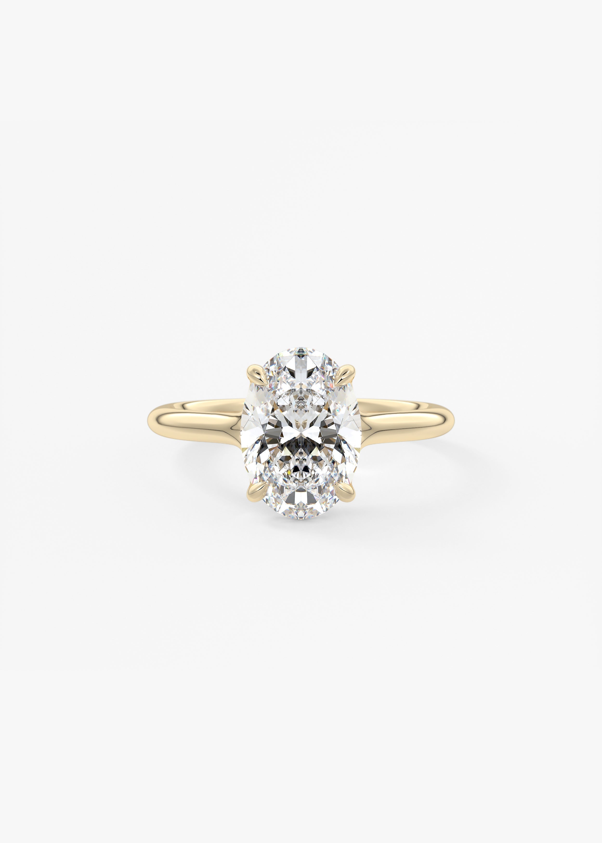 Oval Split Shank Lab Grown Diamond Engagement Ring