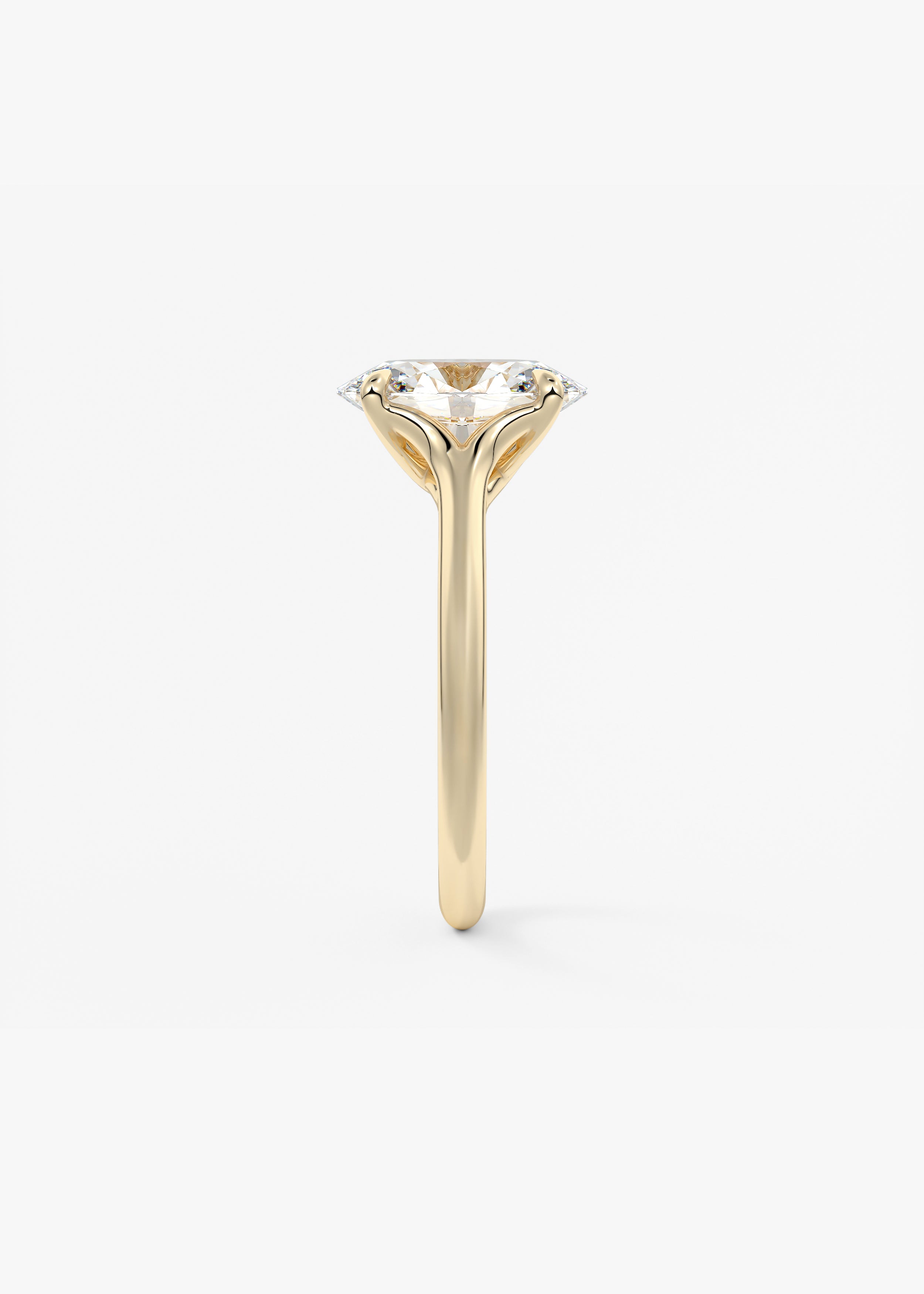 Oval Split Shank Lab Grown Diamond Engagement Ring