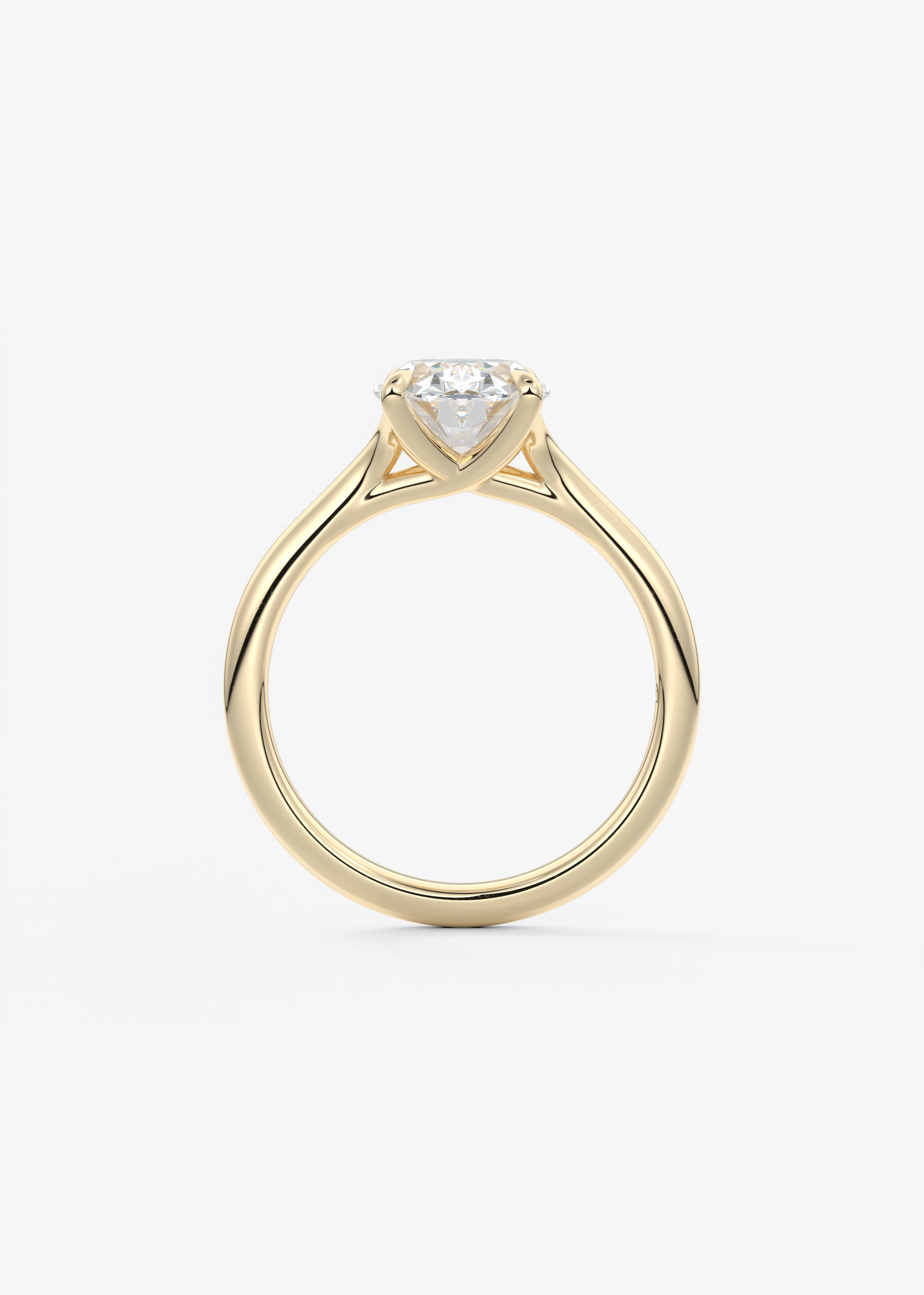 Oval Split Shank Lab Grown Diamond Engagement Ring