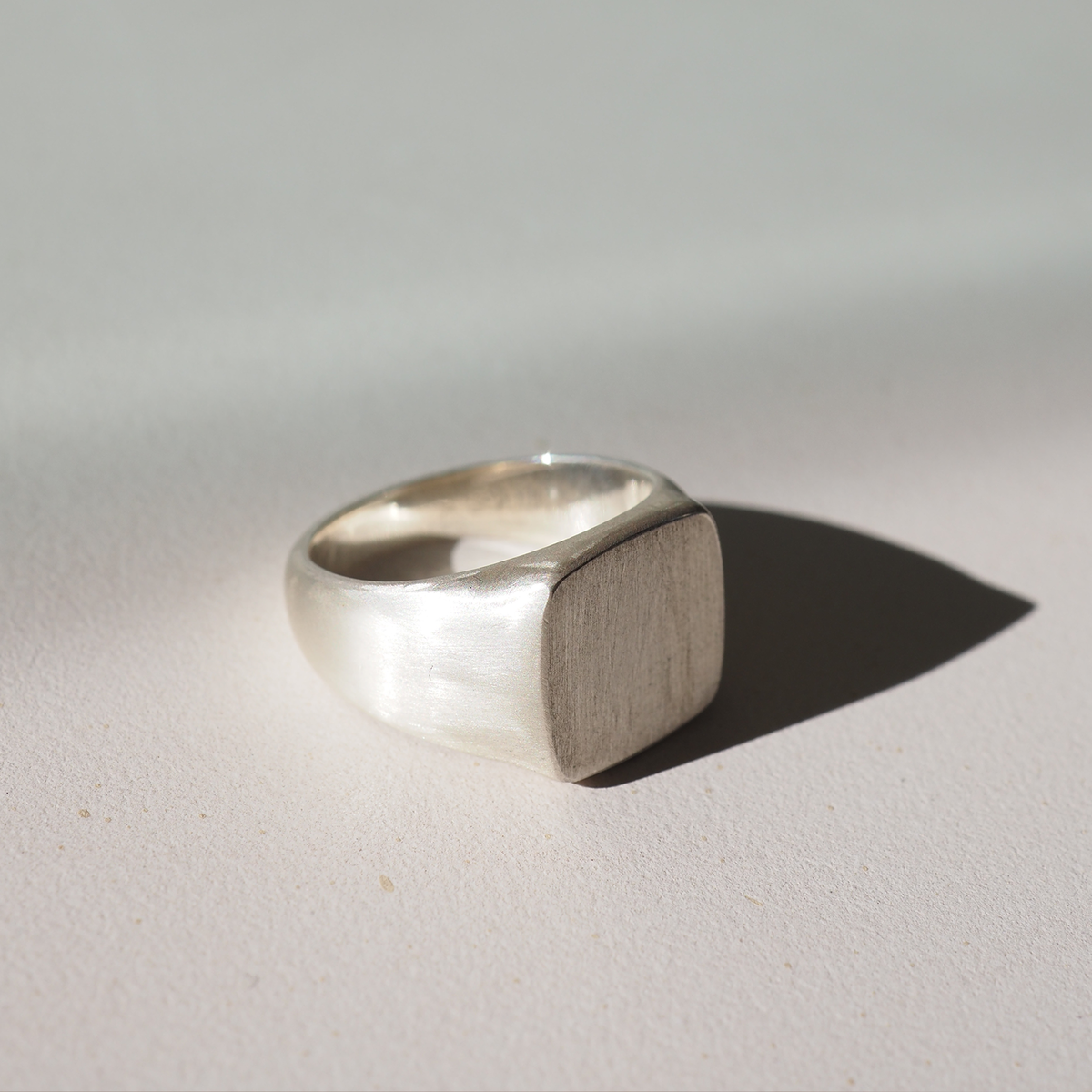 Stunning Men's Square Signet Wedding Bands 3
