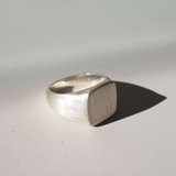 Stunning Men's Square Signet Wedding Bands 3