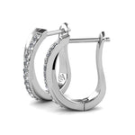 Round Cut Cubic Zirconia in 925 Sterling Silver Earrings 2
