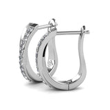 Round Cut Cubic Zirconia in 925 Sterling Silver Earrings 2