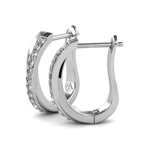 Round Cut Cubic Zirconia in 925 Sterling Silver Earrings