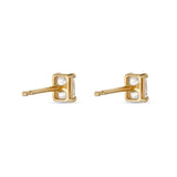 Stunning 2.0 CT Emerald Shape Moissanite Stud Earrings in Gold 5