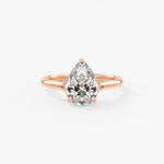 Pear Split Shank Lab Grown Diamond Engagement Ring