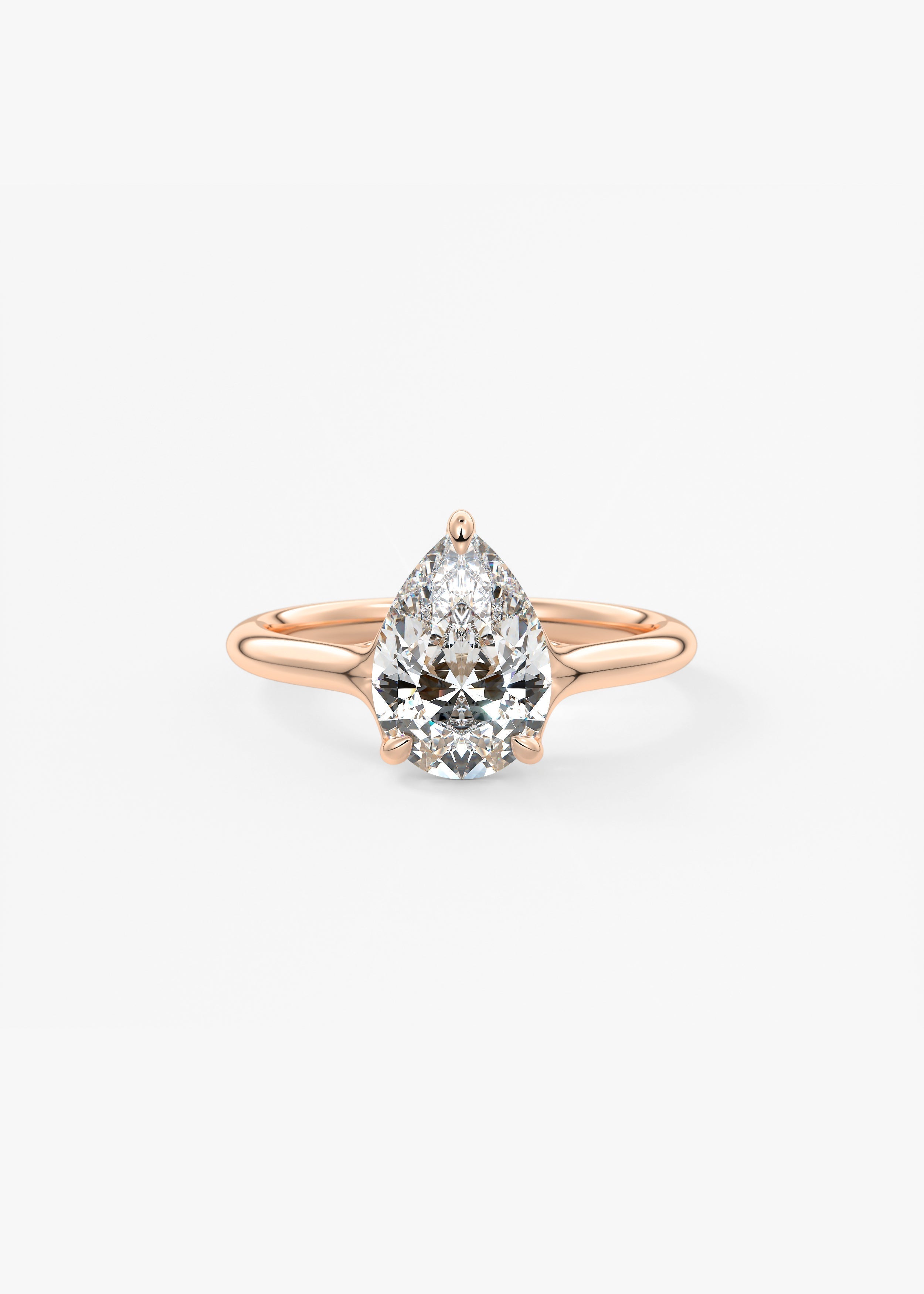 Pear Split Shank Lab Grown Diamond Engagement Ring