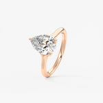 Pear Split Shank Lab Grown Diamond Engagement Ring