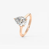 Pear Split Shank Lab Grown Diamond Engagement Ring