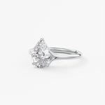 Pear Split Shank Lab Grown Diamond Engagement Ring