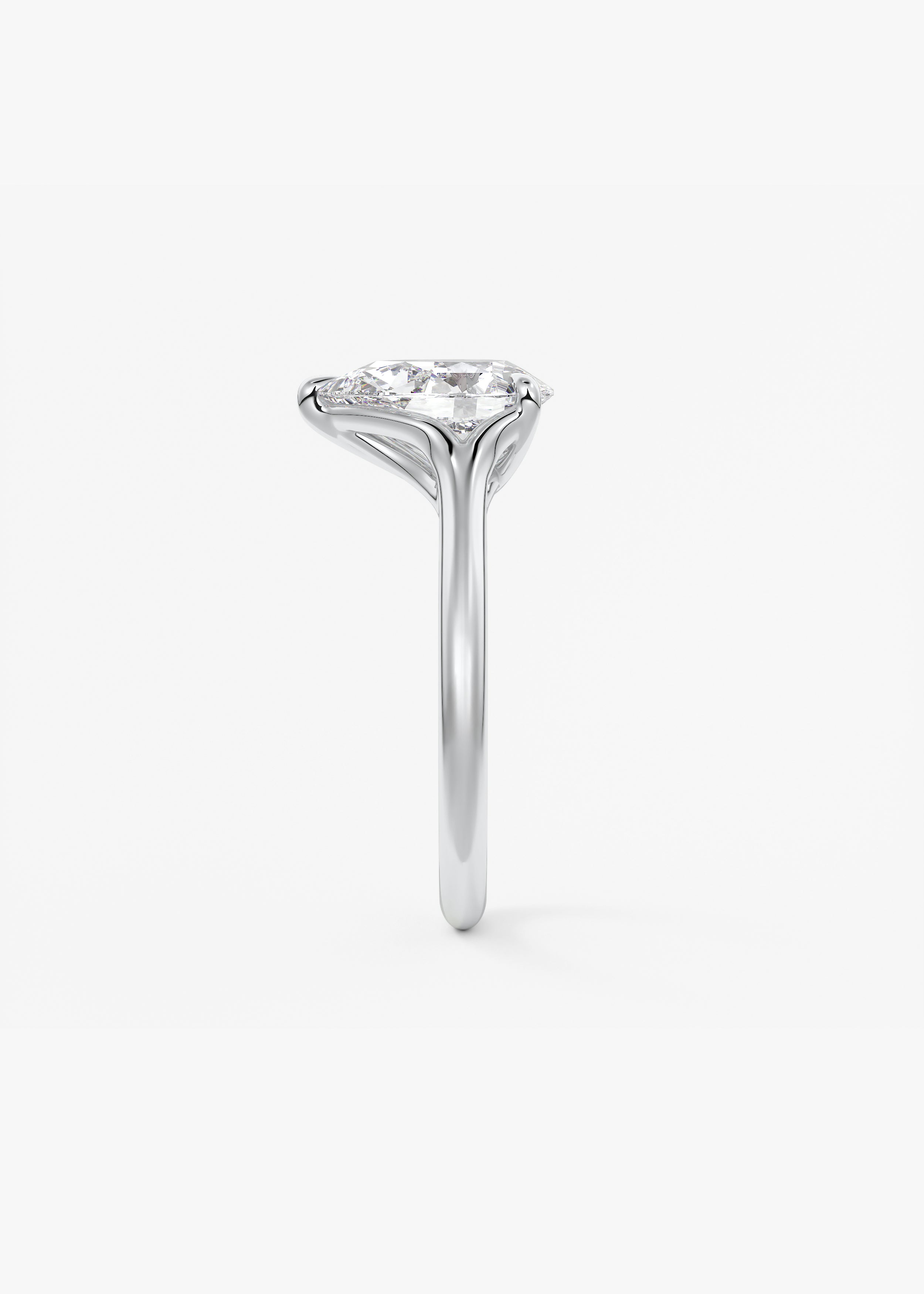 Pear Split Shank Lab Grown Diamond Engagement Ring