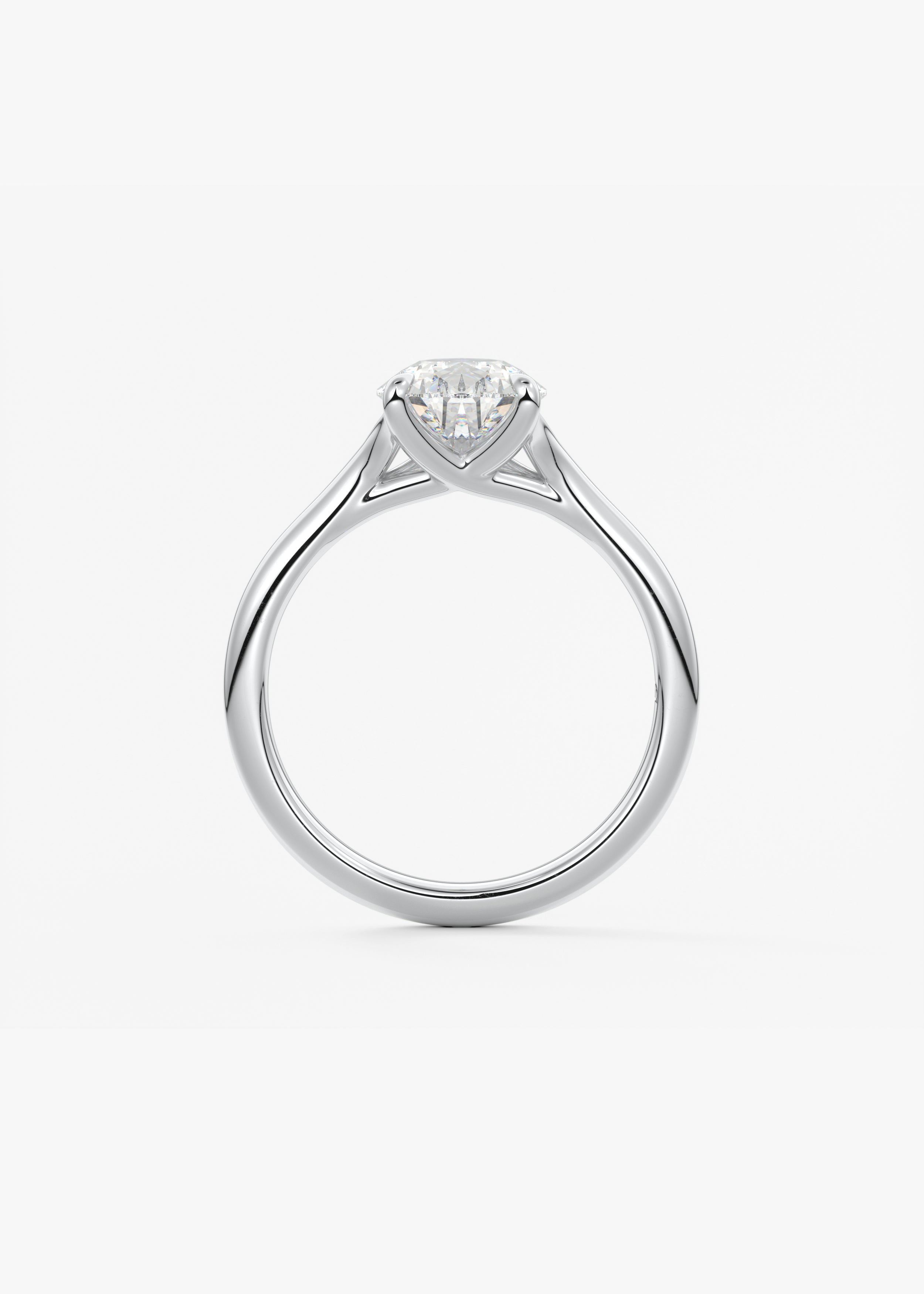 Pear Split Shank Lab Grown Diamond Engagement Ring