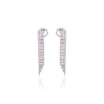 2.02 TCW Round Cut Moissanite Waterfall Danglers Earrings in Gold 4