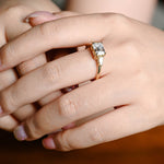 Stunning 1.0 - 2.0 CT Emerald Moissanite Engagement Ring with Three Stone Design 7