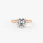 Round Hidden Halo Lab Grown Diamond Engagement Ring