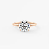 Round Hidden Halo Lab Grown Diamond Engagement Ring