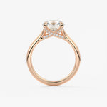 Round Hidden Halo Lab Grown Diamond Engagement Ring