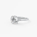 Round Hidden Halo Lab Grown Diamond Engagement Ring