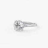 Round Hidden Halo Lab Grown Diamond Engagement Ring
