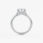 Round Hidden Halo Lab Grown Diamond Engagement Ring