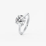 Round Hidden Halo Lab Grown Diamond Engagement Ring
