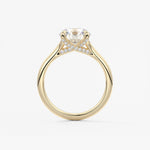 Round Hidden Halo Lab Grown Diamond Engagement Ring