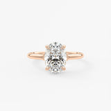 Oval Hidden Halo Lab Grown Diamond Engagement Ring