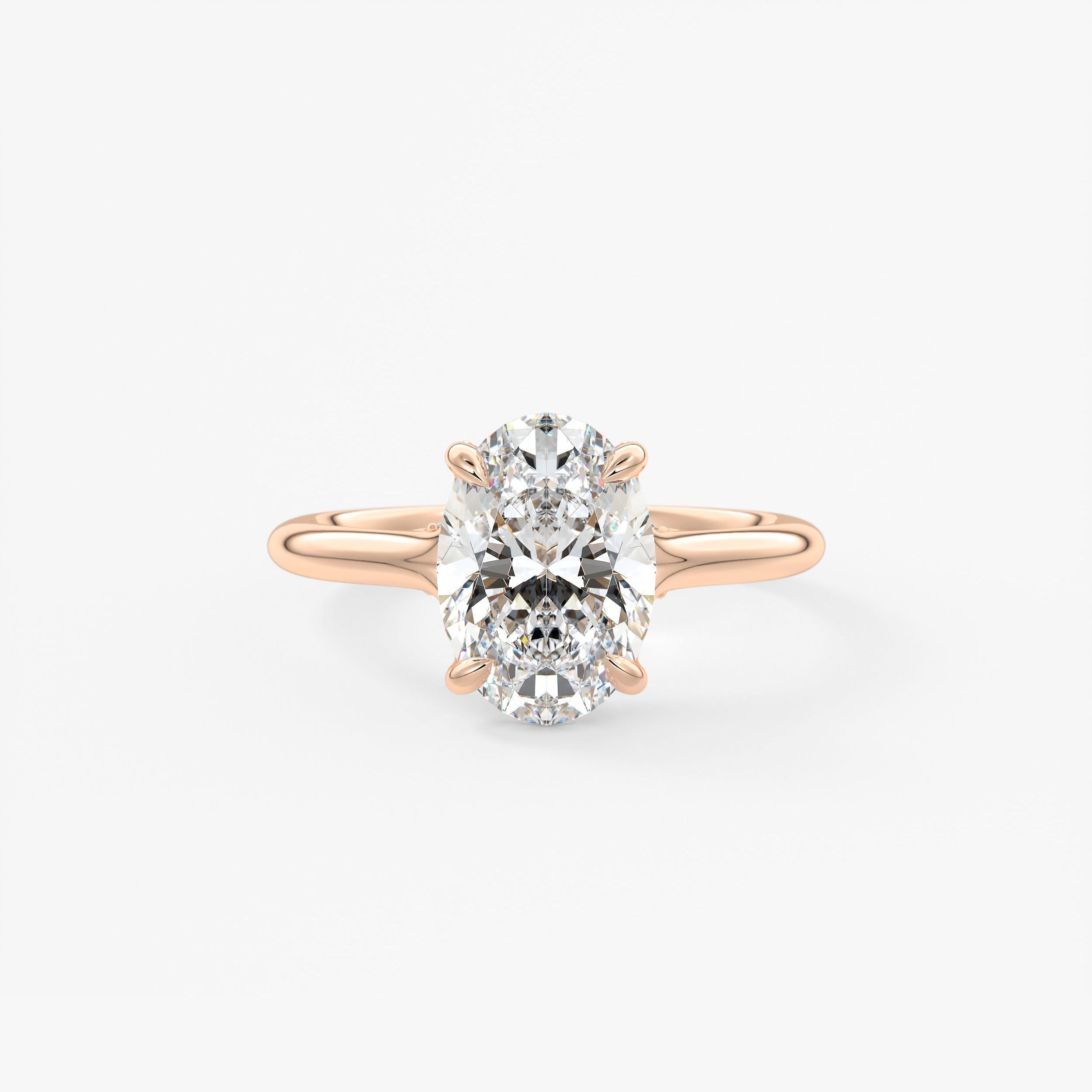 Oval Hidden Halo Lab Grown Diamond Engagement Ring