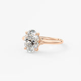 Oval Hidden Halo Lab Grown Diamond Engagement Ring