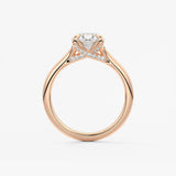 Oval Hidden Halo Lab Grown Diamond Engagement Ring