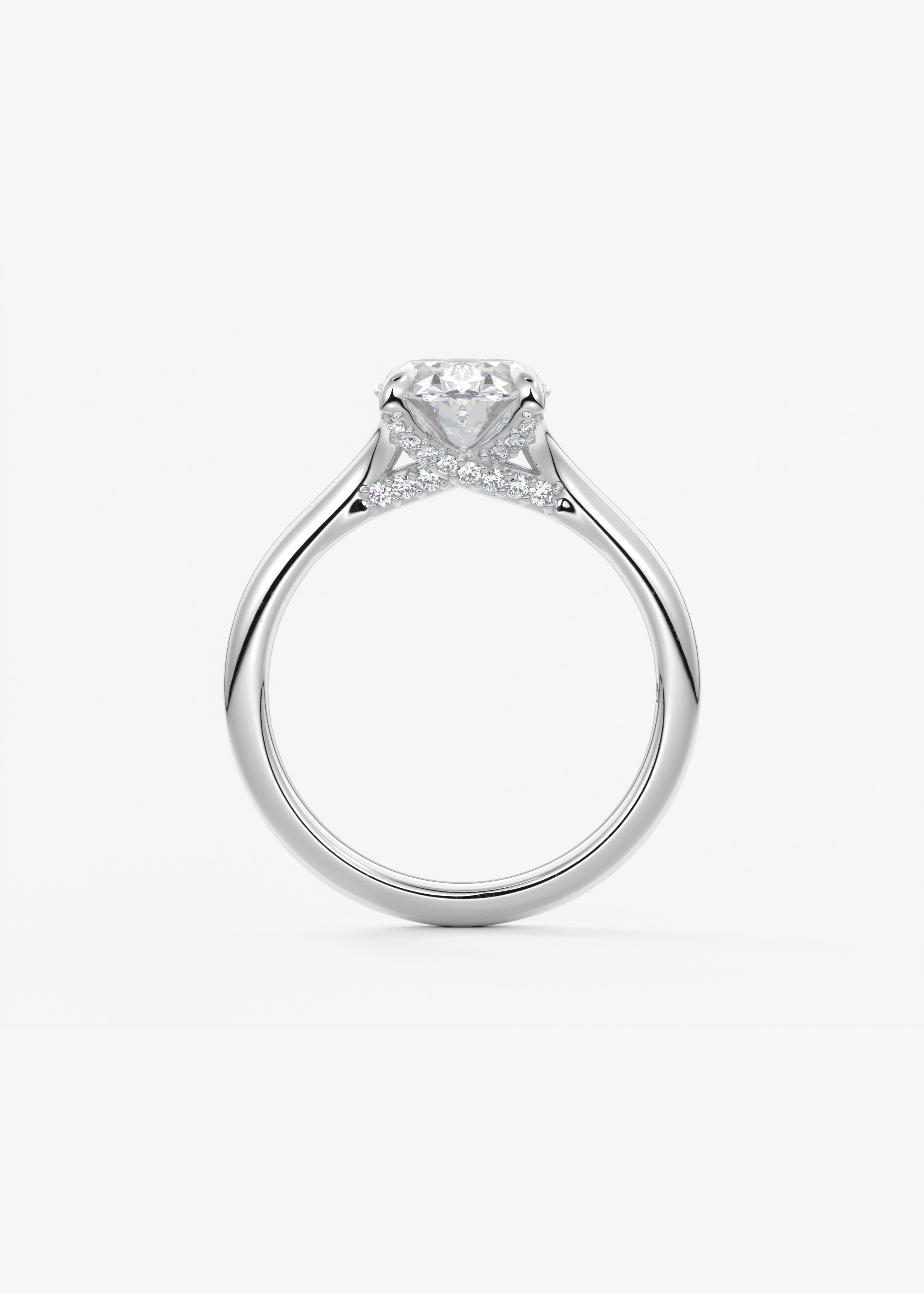 Oval Hidden Halo Lab Grown Diamond Engagement Ring