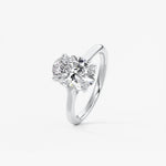Oval Hidden Halo Lab Grown Diamond Engagement Ring