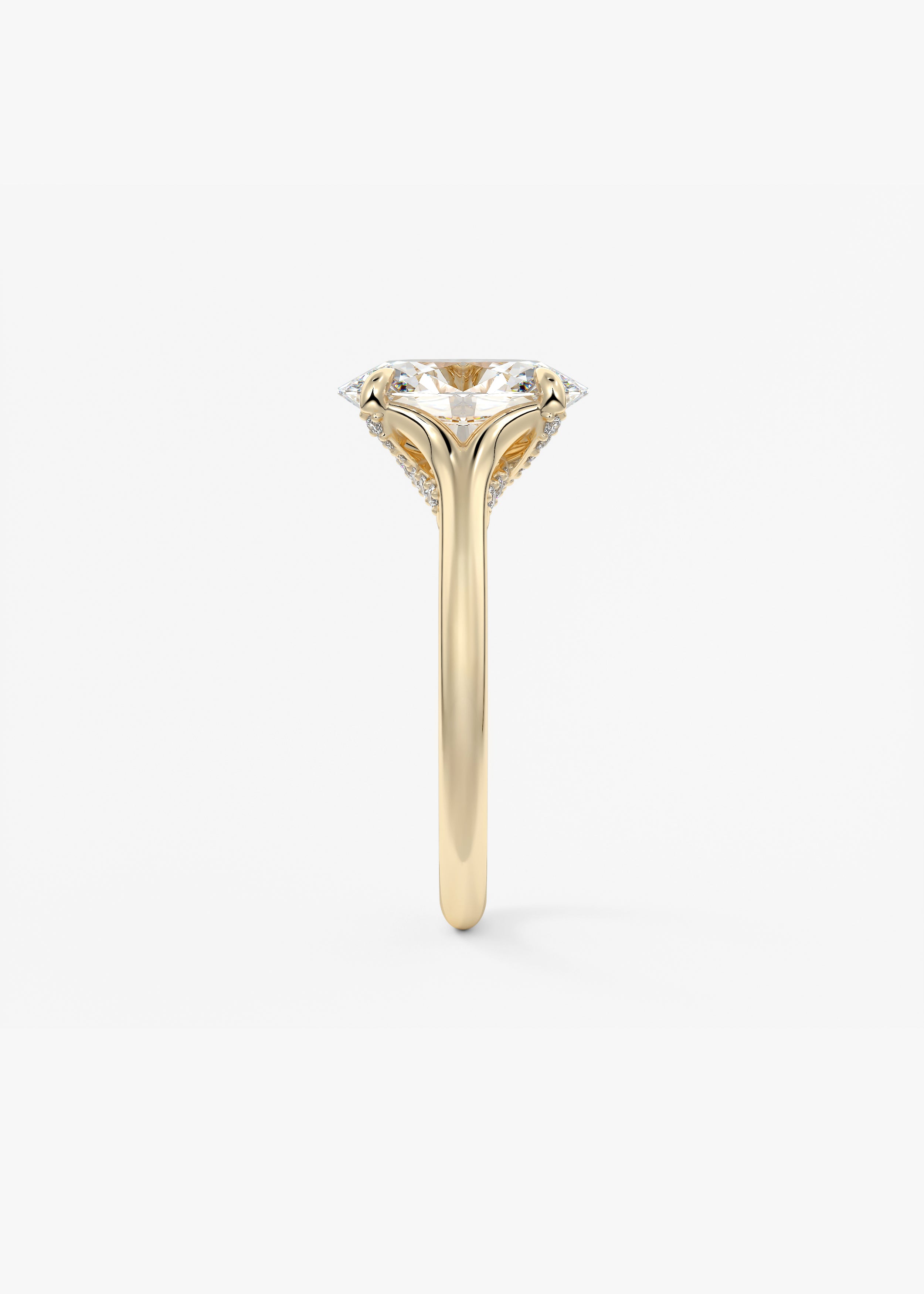 Oval Hidden Halo Lab Grown Diamond Engagement Ring