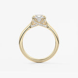 Oval Hidden Halo Lab Grown Diamond Engagement Ring