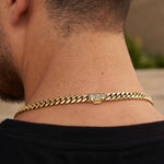 Polished Finish Cuban Silver Necklace For Him 4