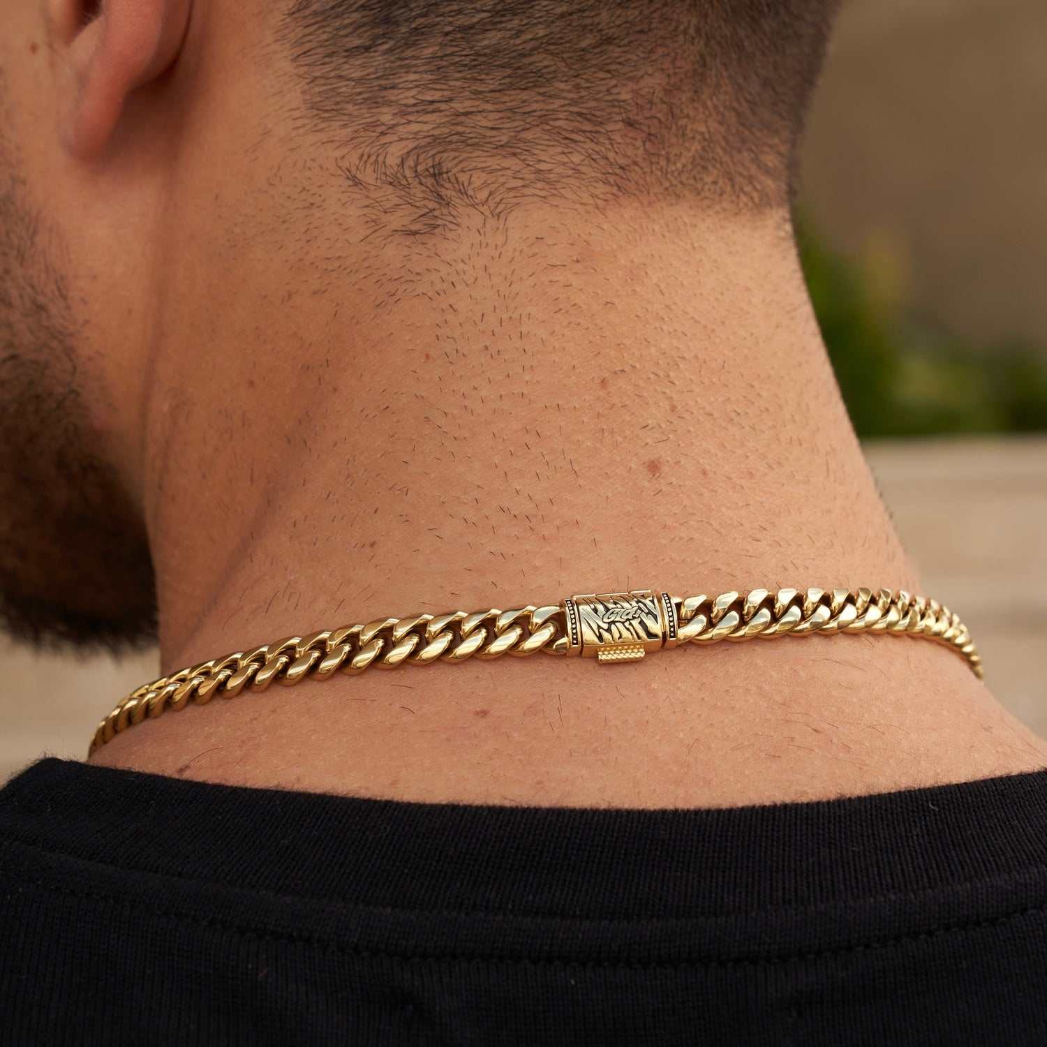 Polished Finish Cuban Silver Necklace For Him 4