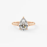 Pear Hidden Halo Lab Grown Diamond Engagement Ring