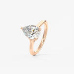 Pear Hidden Halo Lab Grown Diamond Engagement Ring