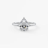 Pear Hidden Halo Lab Grown Diamond Engagement Ring