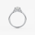 Pear Hidden Halo Lab Grown Diamond Engagement Ring