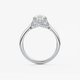 Pear Hidden Halo Lab Grown Diamond Engagement Ring