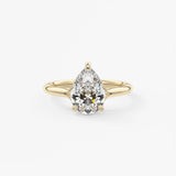 Pear Hidden Halo Lab Grown Diamond Engagement Ring