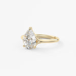 Pear Hidden Halo Lab Grown Diamond Engagement Ring