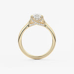 Pear Hidden Halo Lab Grown Diamond Engagement Ring