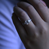 Stunning 1.0 - 2.0 CT Asscher Moissanite Engagement Ring With Twisted Pave Design 6